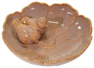 Village BirdBath Flower Old Pink D23H6