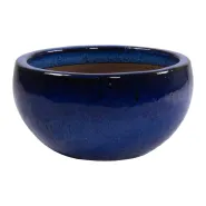 Glazed ronde schaal d29cm h14,5cm blue