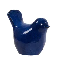 Deco vogel l26cm w15cm h22cm blue