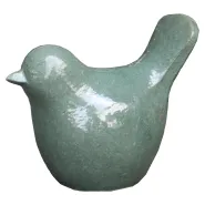 Deco vogel l38cm w21cm h32cm jade