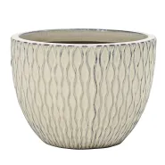 Glazed ronde pot d31,5cm h23cm steamed cream