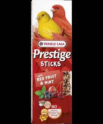V.L. Prestige Sticks Kanaries met Rood Fruit & Munt - 2 stuks 60g