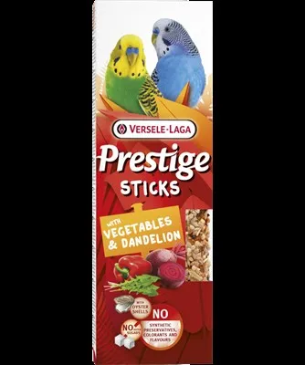 V.L. Prestige Sticks Kleine Parkieten met Groenten & Paardenbloem - 2 stuks 60g