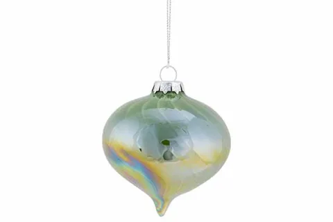 Hanger tol spiraal pearl groen 8x8x8 glas