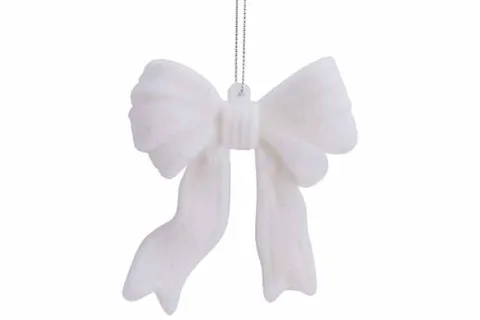 Hanger bow flocked wit 10x3x10