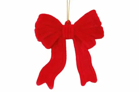 Hanger bow flocked rood 10x3x10