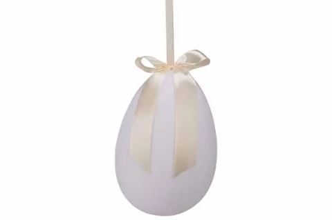 PAASEI FLOCKED WIT 17X17X25.5 KUNSTSTOF