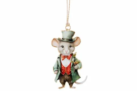 HANGER VINTAGE MOUSE MC 6X1X11CM METAAL
