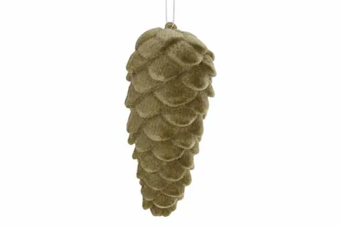 HANGER DENAPPEL FLOCKED GROEN 6X6X13CM KUNSTSTOF