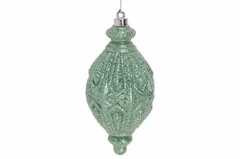 HANGER DROP¨GLITTER GROEN 8X8X16CM KUNSTSTOF