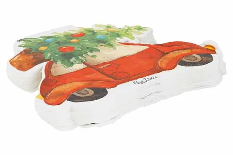 SERVETTEN CAR W TREE ROOD 33X33 SET16