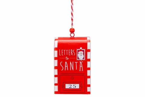 HANGER MAILBOX ROOD WIT 7X5XH11CM METAAL