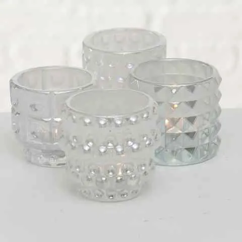 WINDLIGHT MELISSA H9 GLASS LAQ WHITE