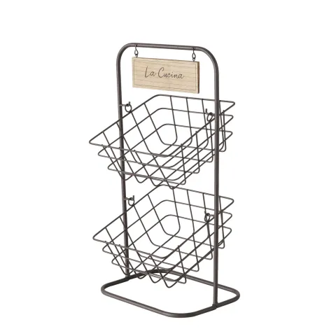 Basket  Cucina, Decoration, Rectangle, H 50 cm, Iron iron colour-mix
