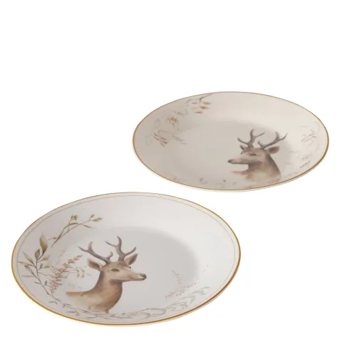 Plate Maria, 2 ass., Dishwasher safe, D 20,00 cm, New Bone, Multi-coloured, Motif New Bone colour-mi