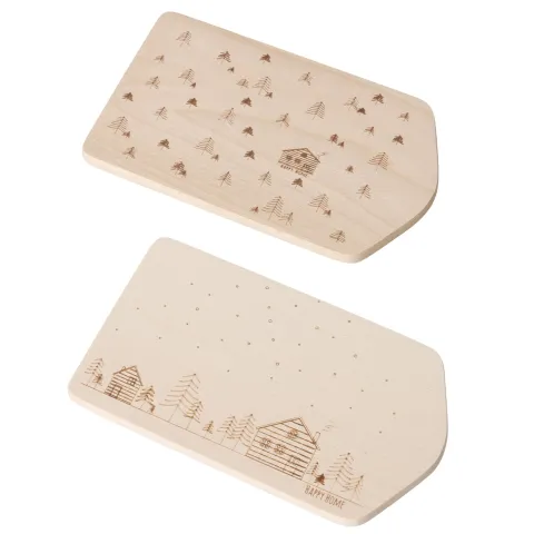 Breakfast board Homewood, 2 ass., Beech (Fagus sylvatica), W 13,00 cm, No, Single-colour, Motif tano