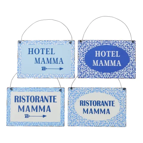 Sign Capri, 4 ass., Other, Word, W 14 cm, L 21 cm, No iron laquered colour-mix