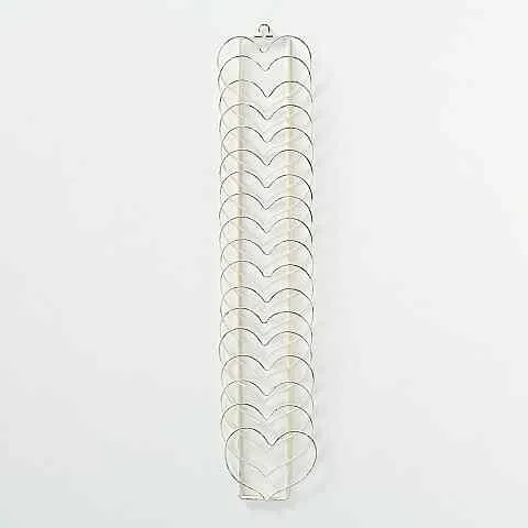 Memo holder Herz, H 52,00 cm, W 5,00 cm, Iron, Shabby iron white