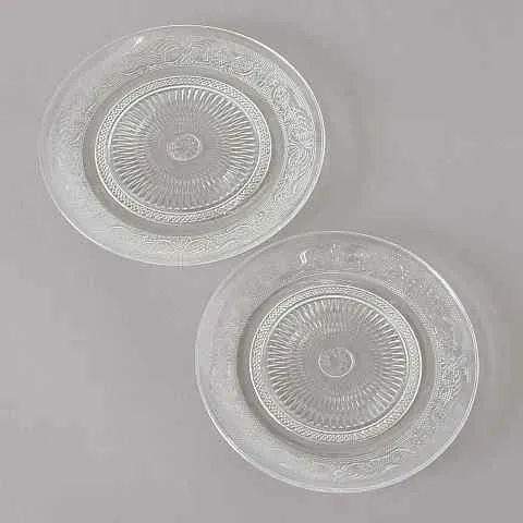 Plate Relief, Dishwasher safe, D 25,00 cm, Clear glass, Single-colour Quantity in set: 1; glass clea