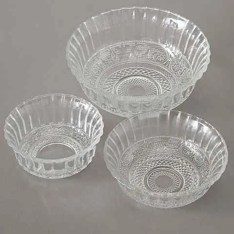 Bowl Relief, Round, Dishwasher safe, H 7,00 cm, D 18,00 cm Quantity in set: 1; glass clear clear