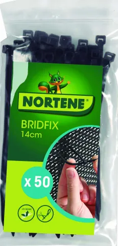 NORTENE BRIDFIX X50 14CM fixation brise vue NOIR