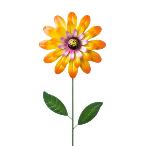 garden stick, flower, multicol., metal, approx. 24,5 x 3 x 90 cm l