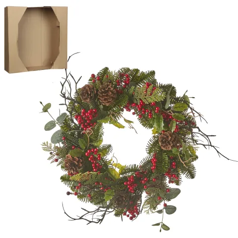 Addy krans groen - h10xd40cm
