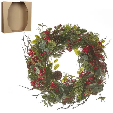 Addy krans groen - h10xd50cm
