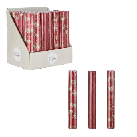 Tafelloper rood 3 assorti - l270xb29cm
