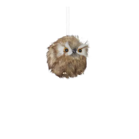 Ornament uil bruin - d8cm
