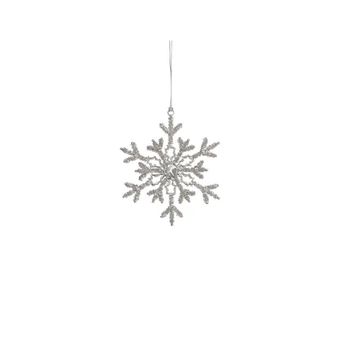 Ornament sneeuwvlok zilver - d13cm
