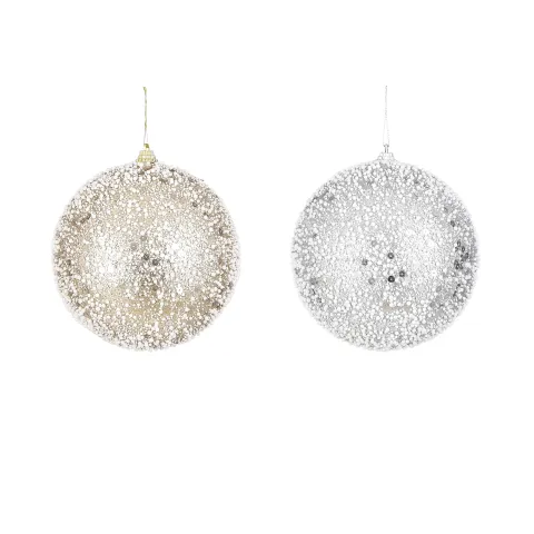 Bal onbreekbaar zilver goud 2 assorti - h15xd15cm
