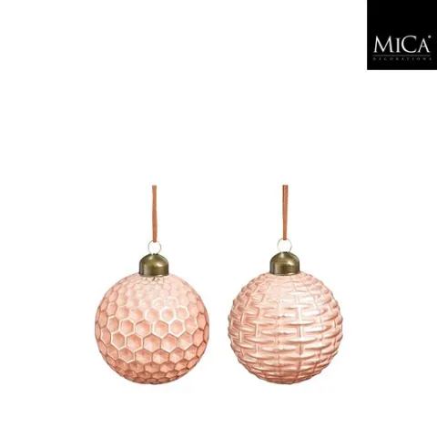 ORN BAL GLAS ROZE D8