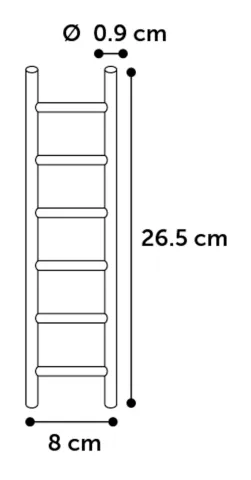 FL HOUTEN LADDER ESCADA MET 6 TREDEN