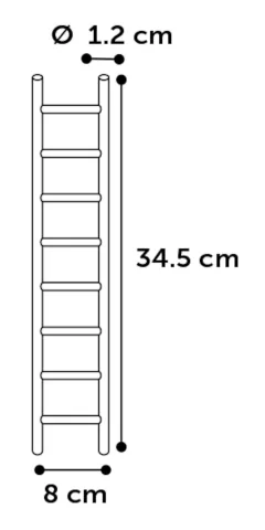FL HOUTEN LADDER ESCADA MET 8 TREDEN
