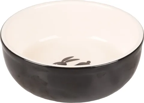 FL KNAAGDIER EETPOT KERAM NALA ZW/WT 13.3X13.3X4.6 400ML