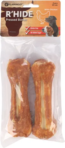 FL HONDENBEEN WIT KIP 2ST-220G-15CM