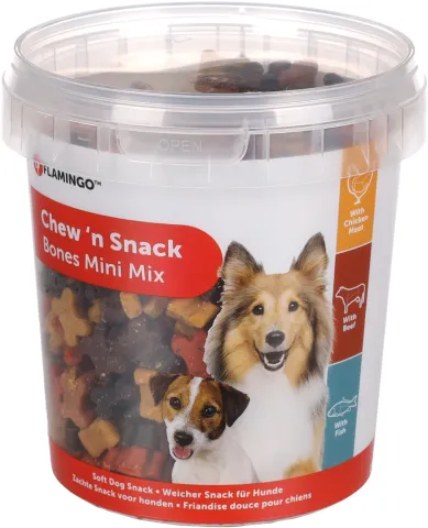 FL CHEW'N SNACK MINI BONES MIX 500GR