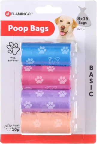 FL POEPZAKJES PAWS ASS - 8x15st