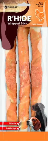 FL R'HIDE KIP WRAPPED STICK 25CM 3ST 240GR