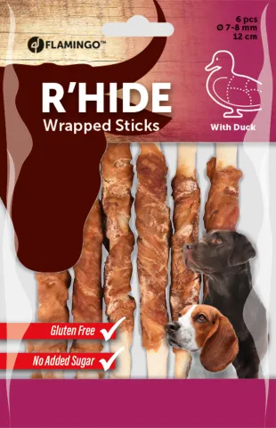 FL R'HIDE DUCK WRAPPED STICK 7/8MM 12CM 6ST 70GR
