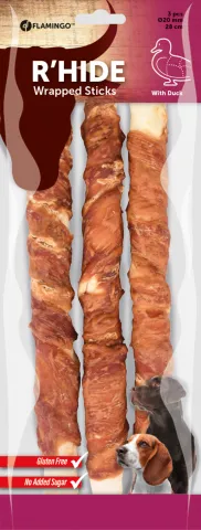 FL R'HIDE DUCK WRAPPED STICK 20MM 28CM 3ST 280GR