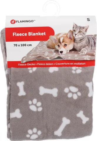 FL FLEECE DEKEN ZUMA BEIGE BOT/POOT 70X100