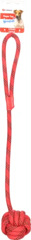FL HS VOKAS TREKTOUW+BAL ZWART/ROOD 49CM