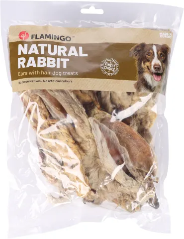 FL NATURE SNACK KONIJNENOREN MET HAAR 200GR