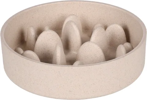 FL EETPOT SLOW FEEDER GRENI ROND BEIGE D17.5CM 790ML
