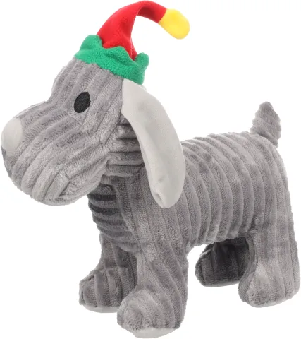 FL DOGTOY KERST AVIANA HOND GRIJS 12X25X22