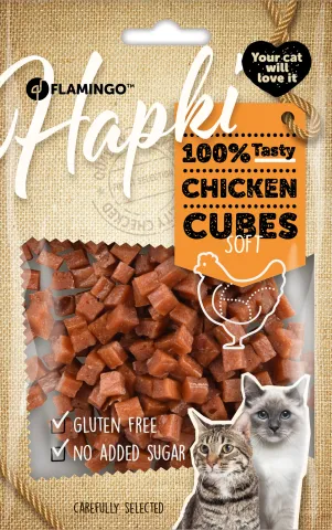 FL HAPKI CAT SOFT CHICKEN CUBES 85G