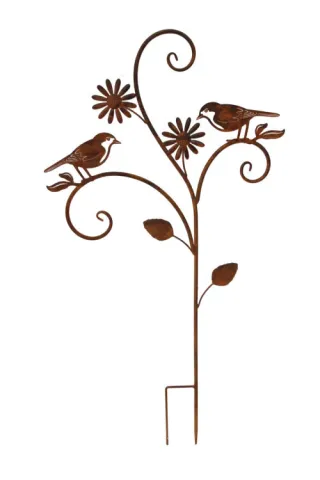 TUINSTEKER VOGEL EN BLOEMEN 47X1X89CM