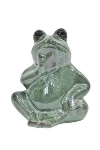 Deco glazed kikker 15x14.5x17